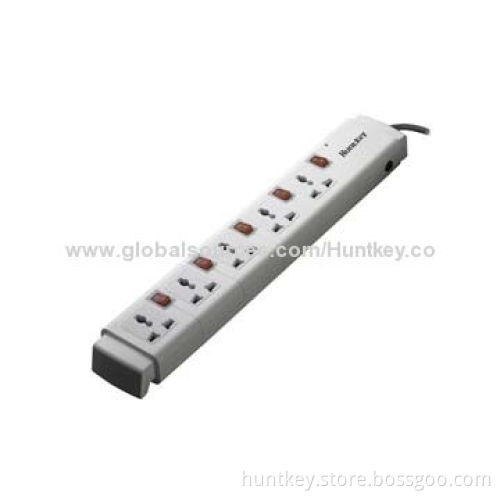 Universal Power Strip with Independent Switch and Ground Fault Detection